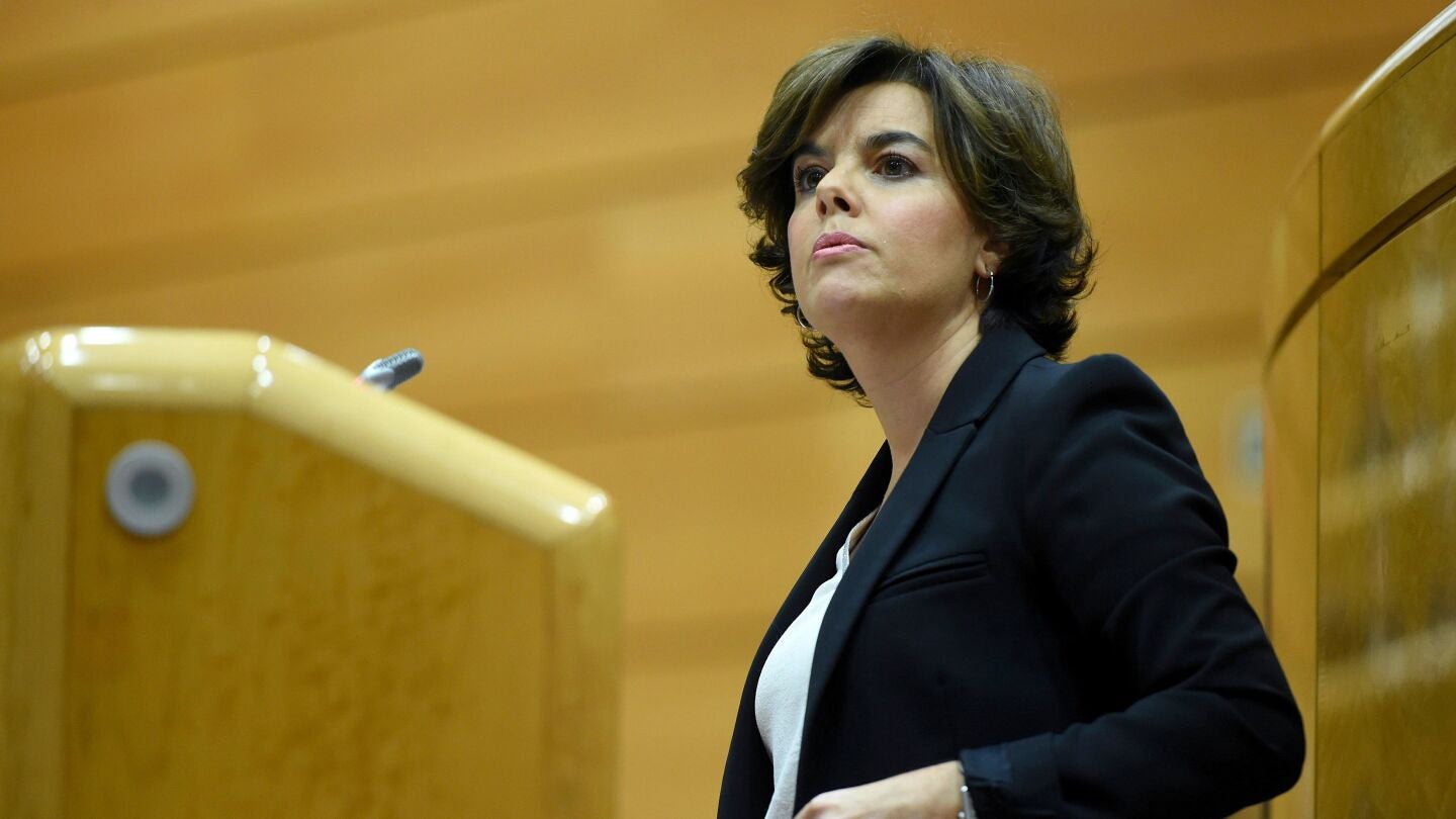 La vicepresidenta del Gobierno, Soraya S&aacute;enz de Santamar&iacute;a