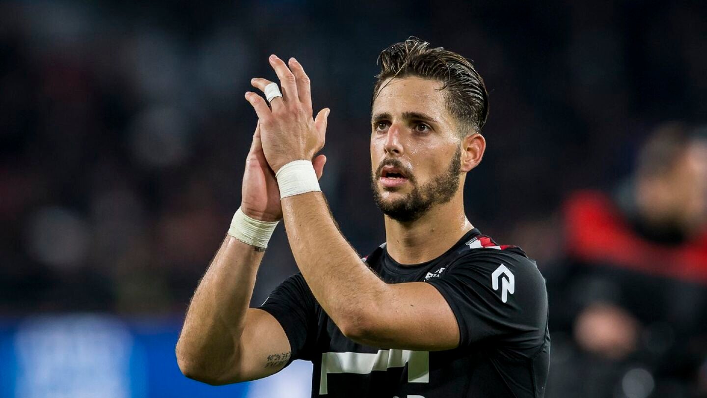 Fran Sol, durante un partido con el Willem II
