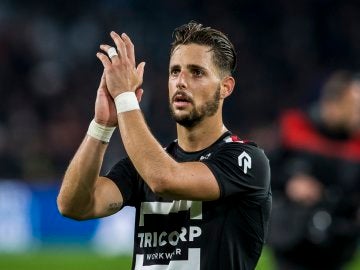 Fran Sol, durante un partido con el Willem II Fran Sol, durante un partido con el Willem II