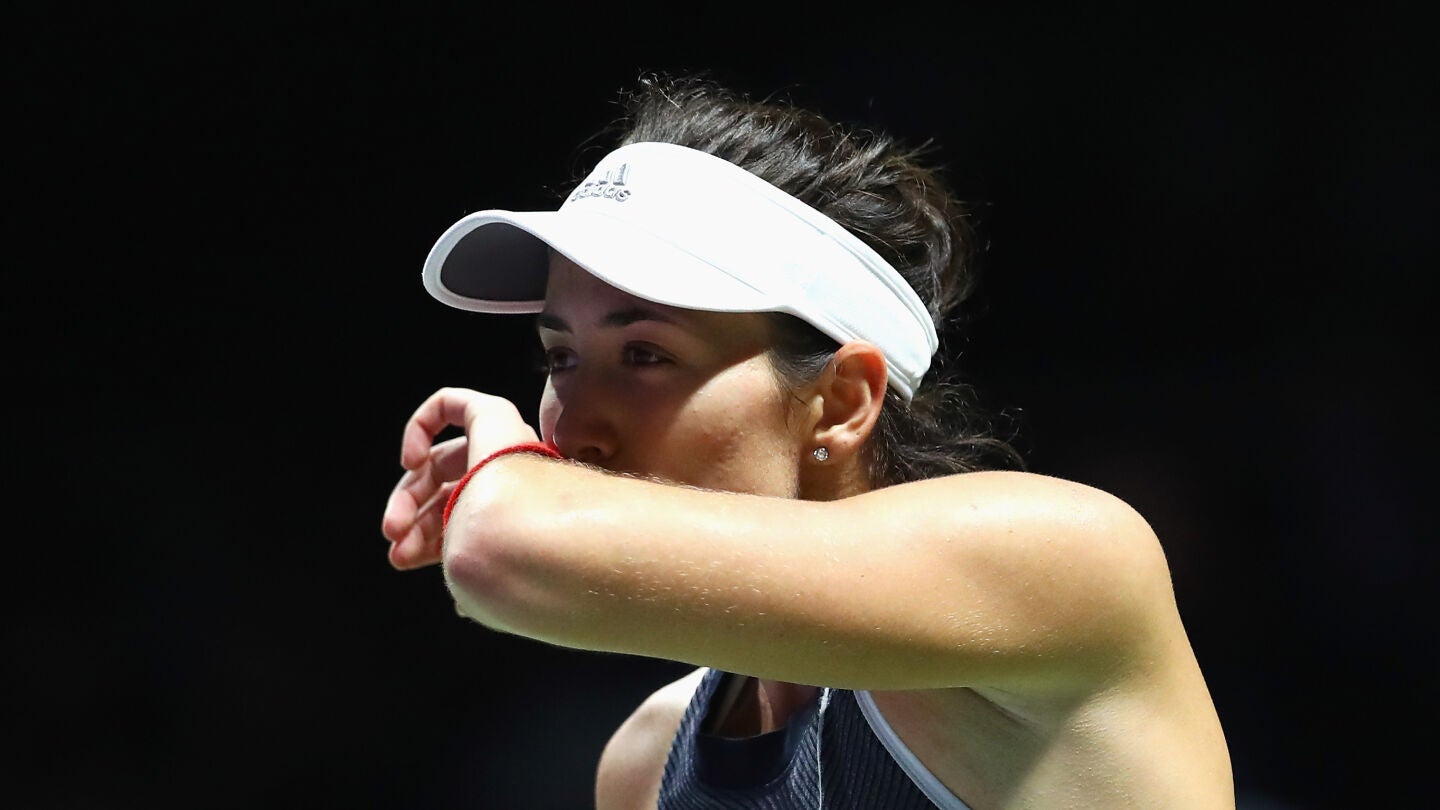 Muguruza, durante su partido contra Venus Williams