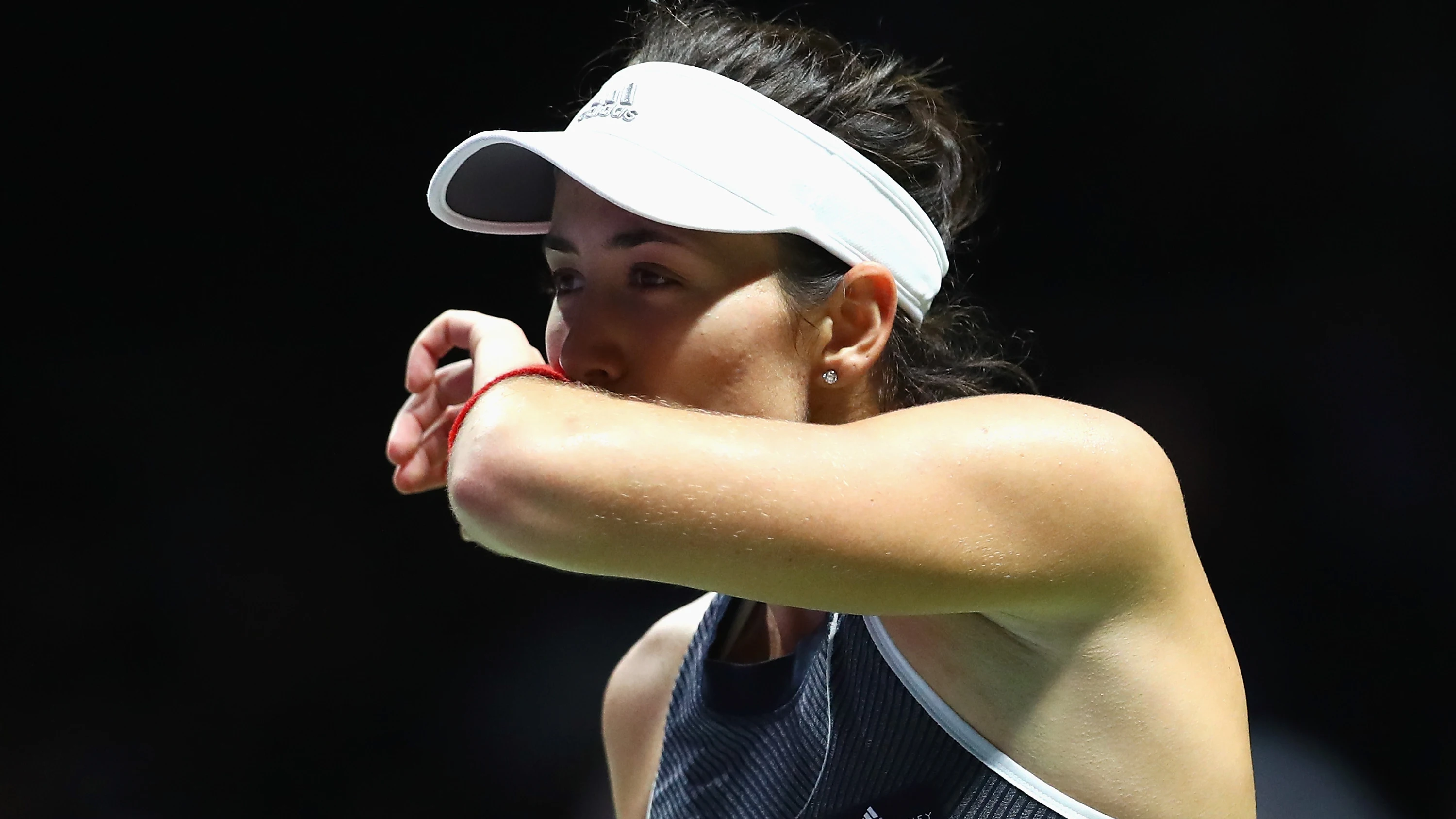 Muguruza, durante su partido contra Venus Williams