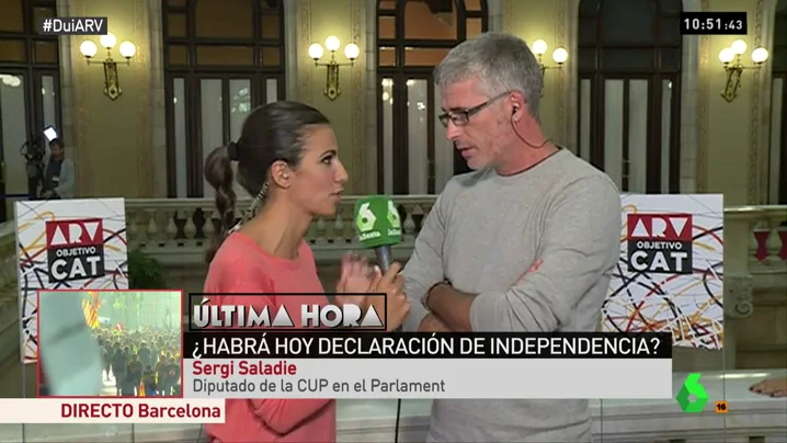 El diputado de la CUP en el Parlament, Sergi Saladié