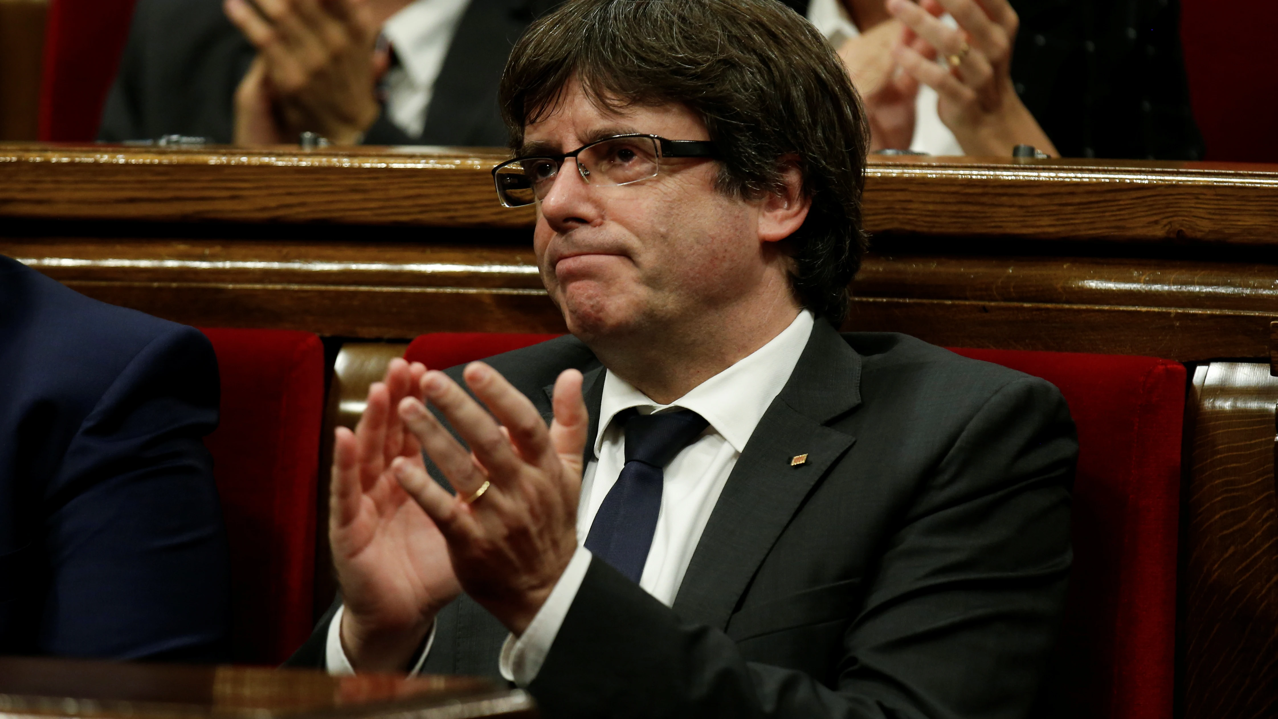 Carles Puigdemont, en el Parlament de Cataluña