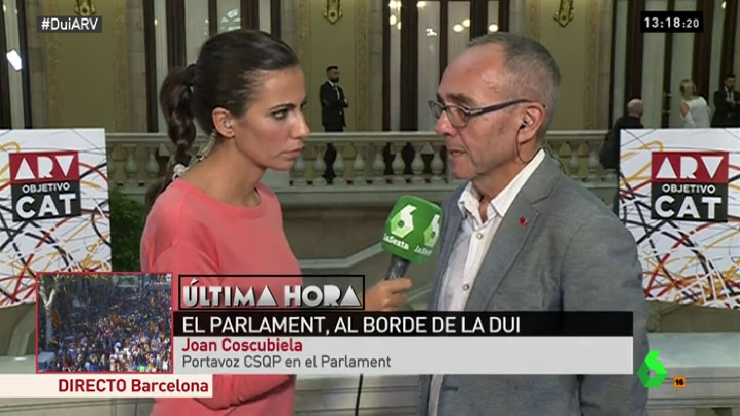 El portavoz de CSQP en el Parlament, Joan Coscubiela