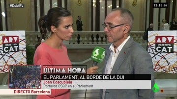 El portavoz de CSQP en el Parlament, Joan Coscubiela