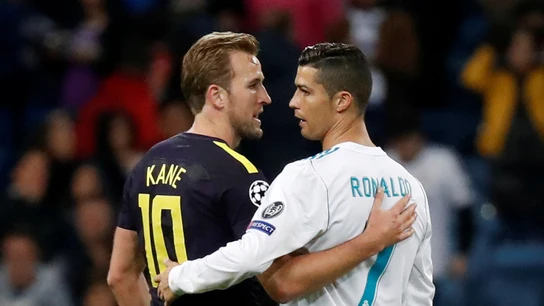 Kane y Cristiano Ronaldo se abrazan tras el Real Madrid - Tottenham Kane y Cristiano Ronaldo se abrazan tras el Real Madrid - Tottenham