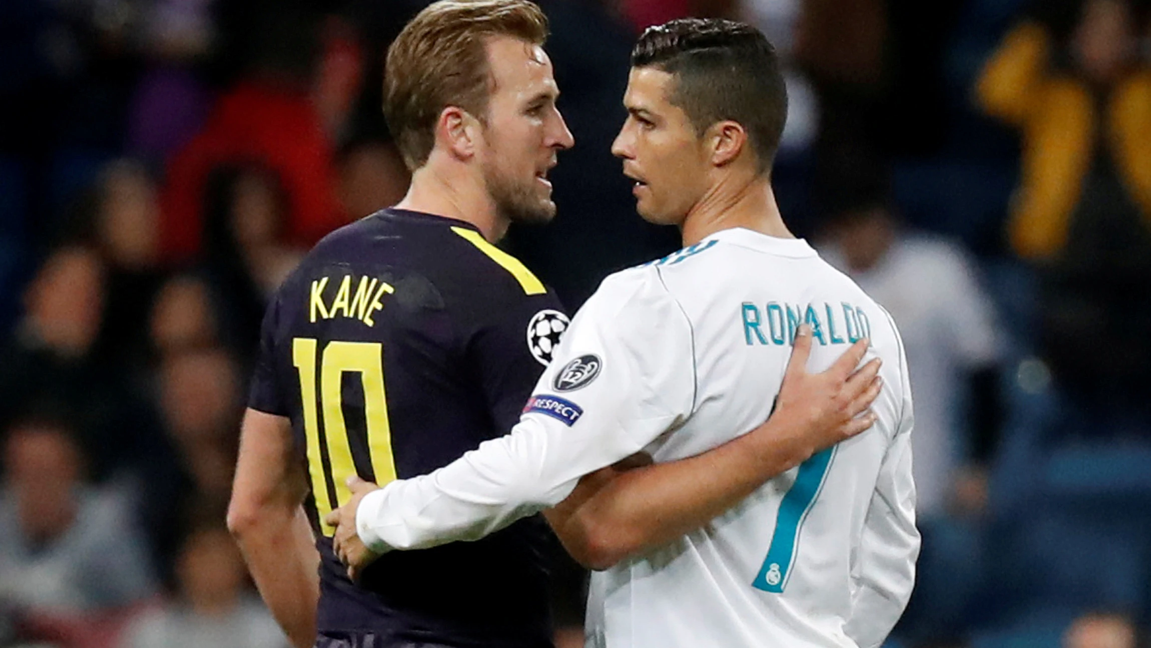 Kane y Cristiano Ronaldo se abrazan tras el Real Madrid - Tottenham Kane y Cristiano Ronaldo se abrazan tras el Real Madrid - Tottenham