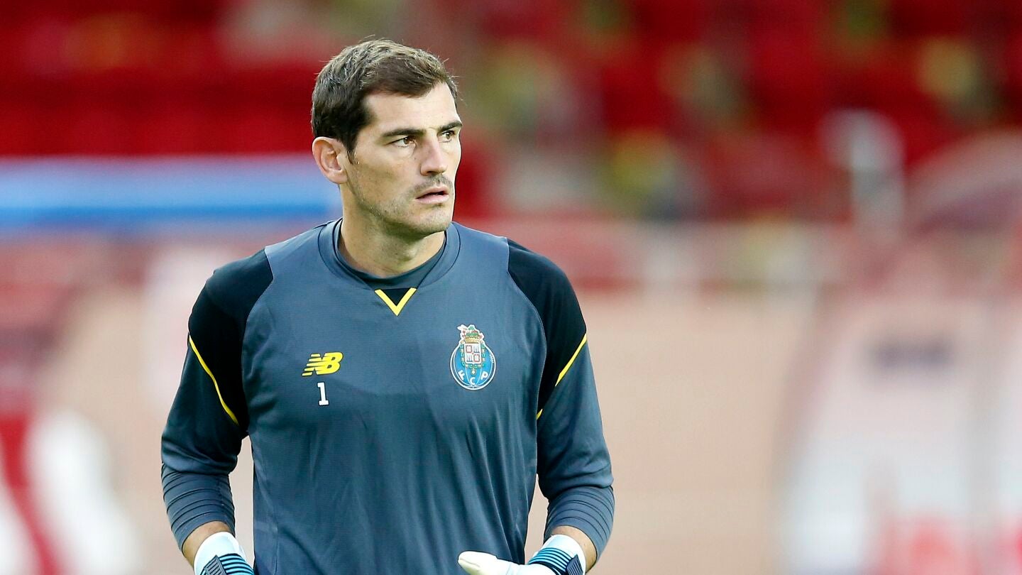 Iker Casillas, durante un entrenamiento con el Oporto