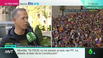 Ander Gil: "Hemos convencido al PP de que se deje en el ámbito del parlamento de Cataluña el control de TV3"