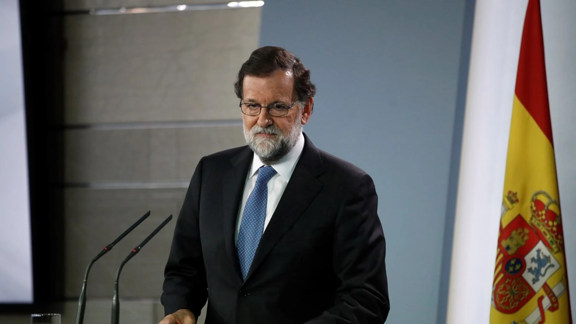 Mariano Rajoy tras el consejo de ministros extraordinario