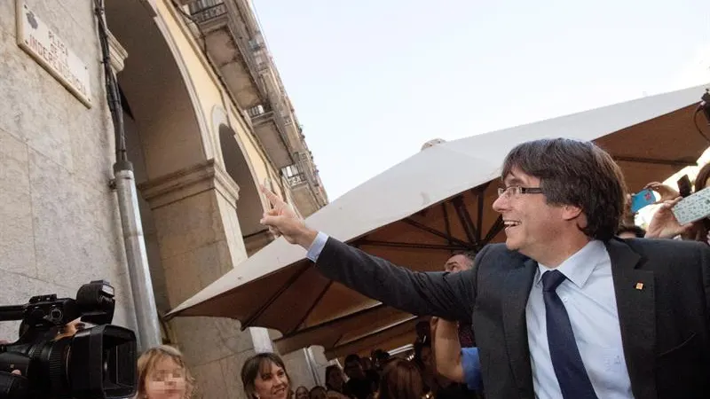 Carles Puigdemont, en Girona