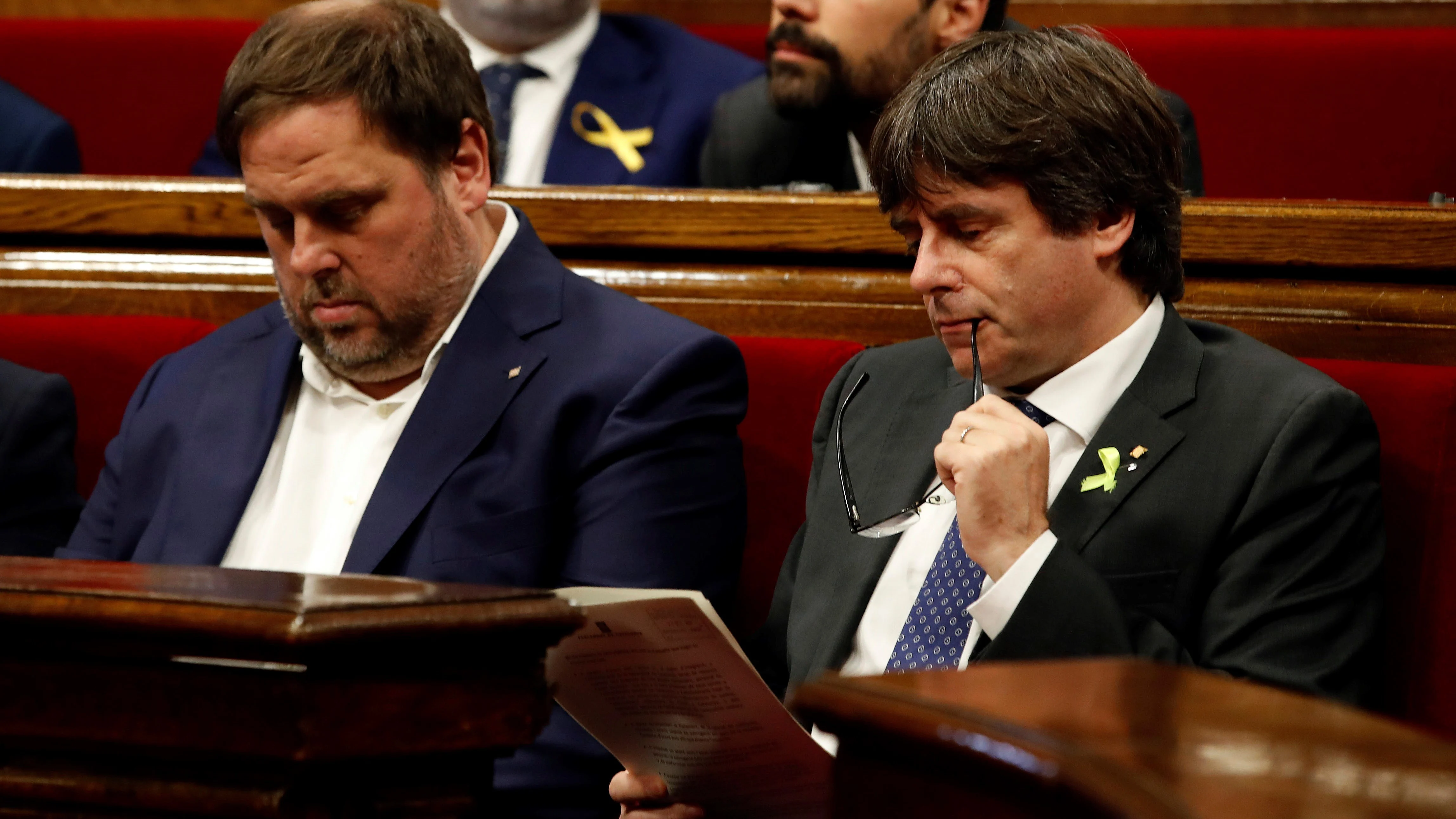 Carles Puigdemont y Oriol Junqueras en una imagen de archivo