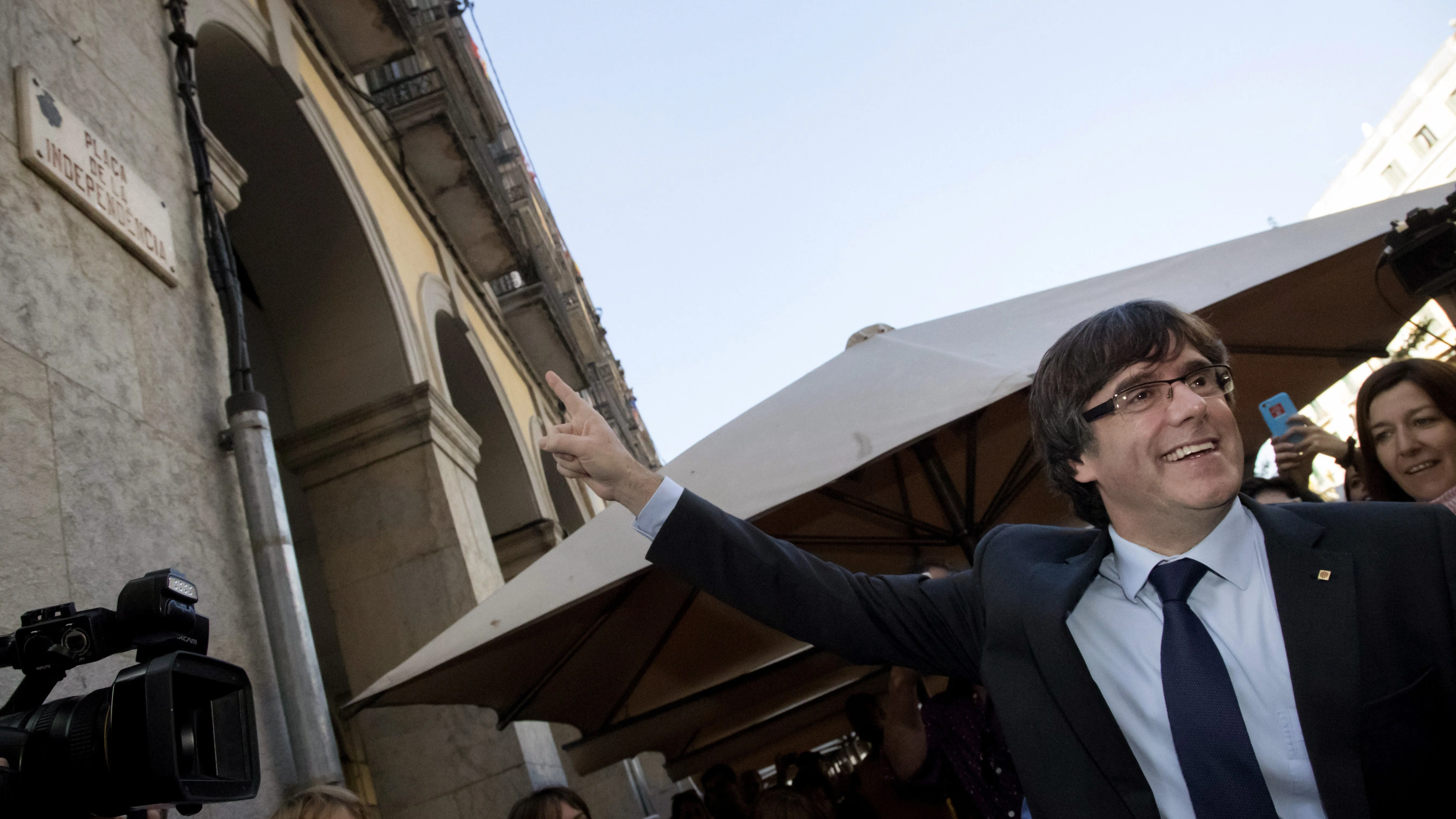 El president cesado de la Generalitat de Cataluña, Carles Puigdemont