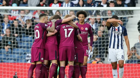 El Manchester City celebra un gol El Manchester City celebra un gol