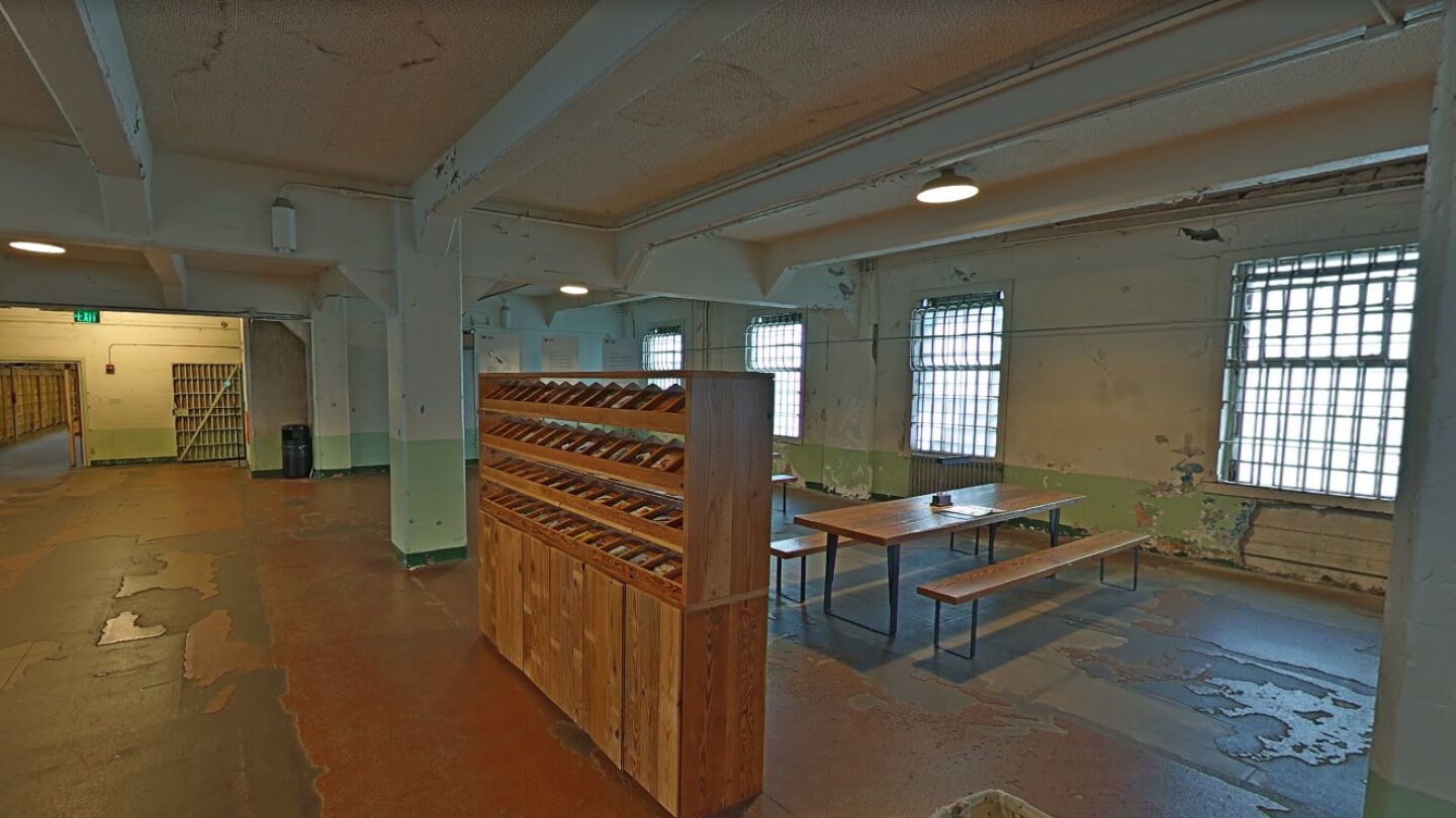 Comedor de la c&aacute;rcel de Alcatraz