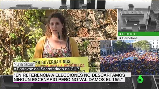 Núria Gibert, portavoz del Secretariado de CUP Núria Gibert, portavoz del Secretariado de CUP