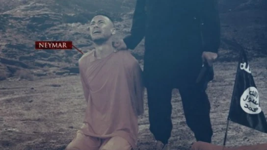Neymar, protagonista del nuevo cartel de amenaza del ISIS al Mundial Neymar, protagonista del nuevo cartel de amenaza del ISIS al Mundial