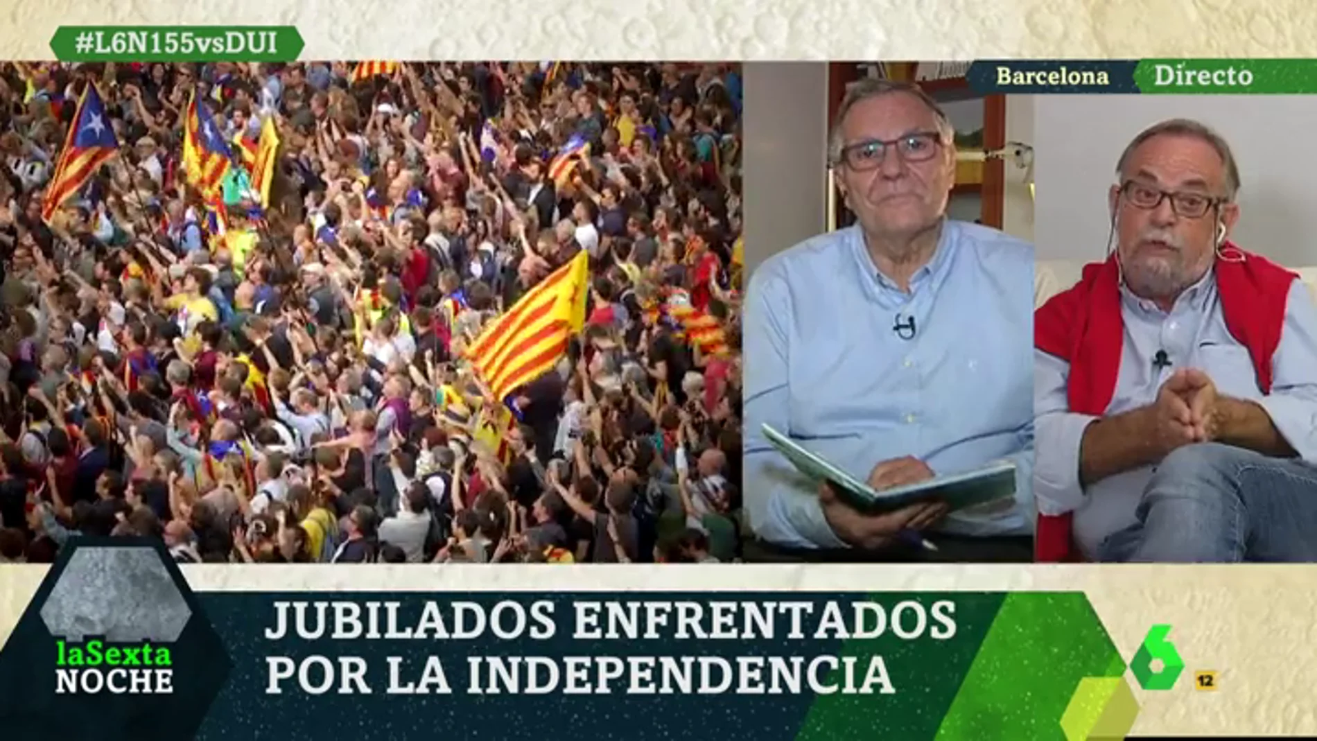 Los pensionistas, divididos ante la independencia de Cataluña