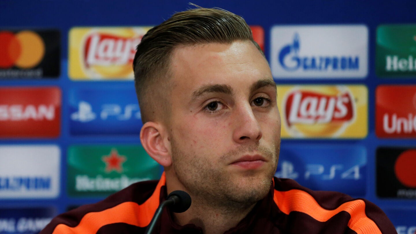 Deulofeu, durante la rueda de prensa