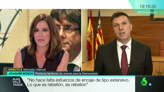 Joaquim Bosch: "El delito de rebelión exige una violencia relevante que en Cataluña no se ha producido" Joaquim Bosch: "El delito de rebelión exige una violencia relevante que en Cataluña no se ha producido"