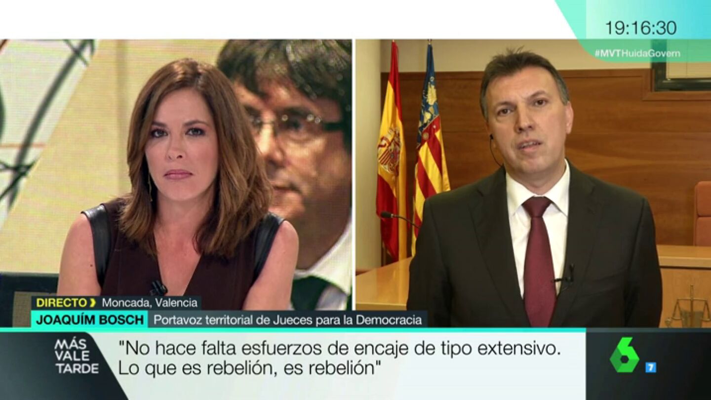 Joaquim Bosch: "El delito de rebeli&oacute;n exige una violencia relevante que en Catalu&ntilde;a no se ha producido"
