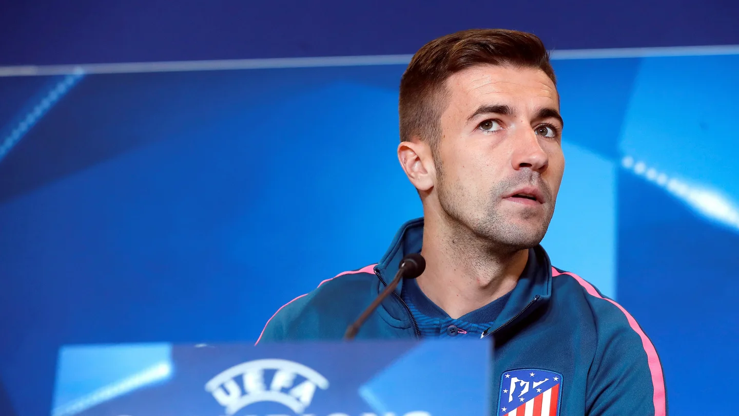 Gabi, durante la rueda de prensa Gabi, durante la rueda de prensa