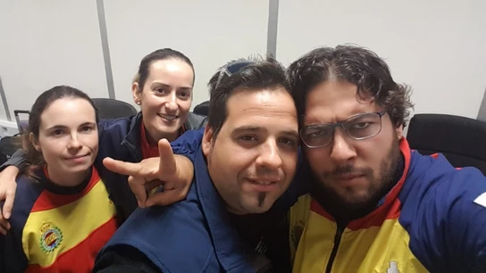 Los cuatro integrantes del equipo español de tiro Los cuatro integrantes del equipo español de tiro