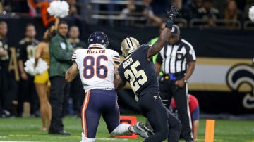 Zach Miller, en el momento de su escalofriante lesión