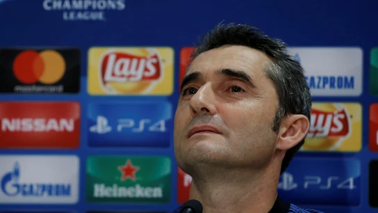 Ernesto Valverde, durante la rueda de prensa Ernesto Valverde, durante la rueda de prensa