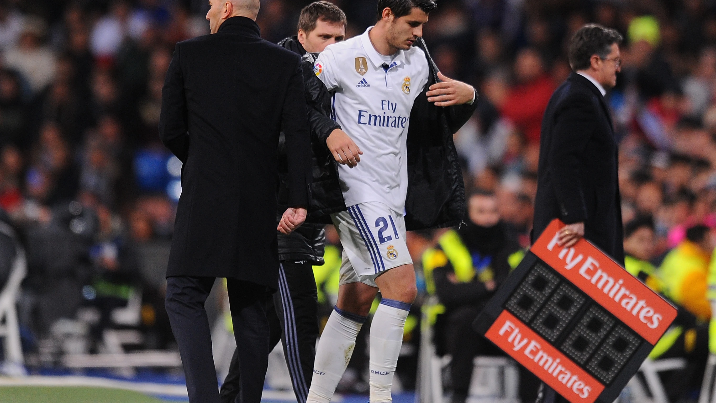 Álvaro Morata se retira del campo tras un partido del Real Madrid Álvaro Morata se retira del campo tras un partido del Real Madrid