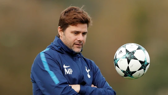 Mauricio Pochettino, en el entrenamiento del Tottenham Mauricio Pochettino, en el entrenamiento del Tottenham
