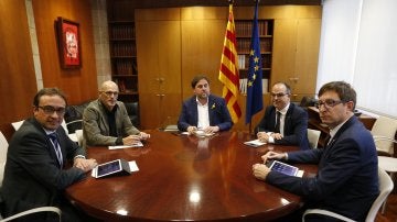 Reunión entre Junqueras y otros miembros cesados del Govern