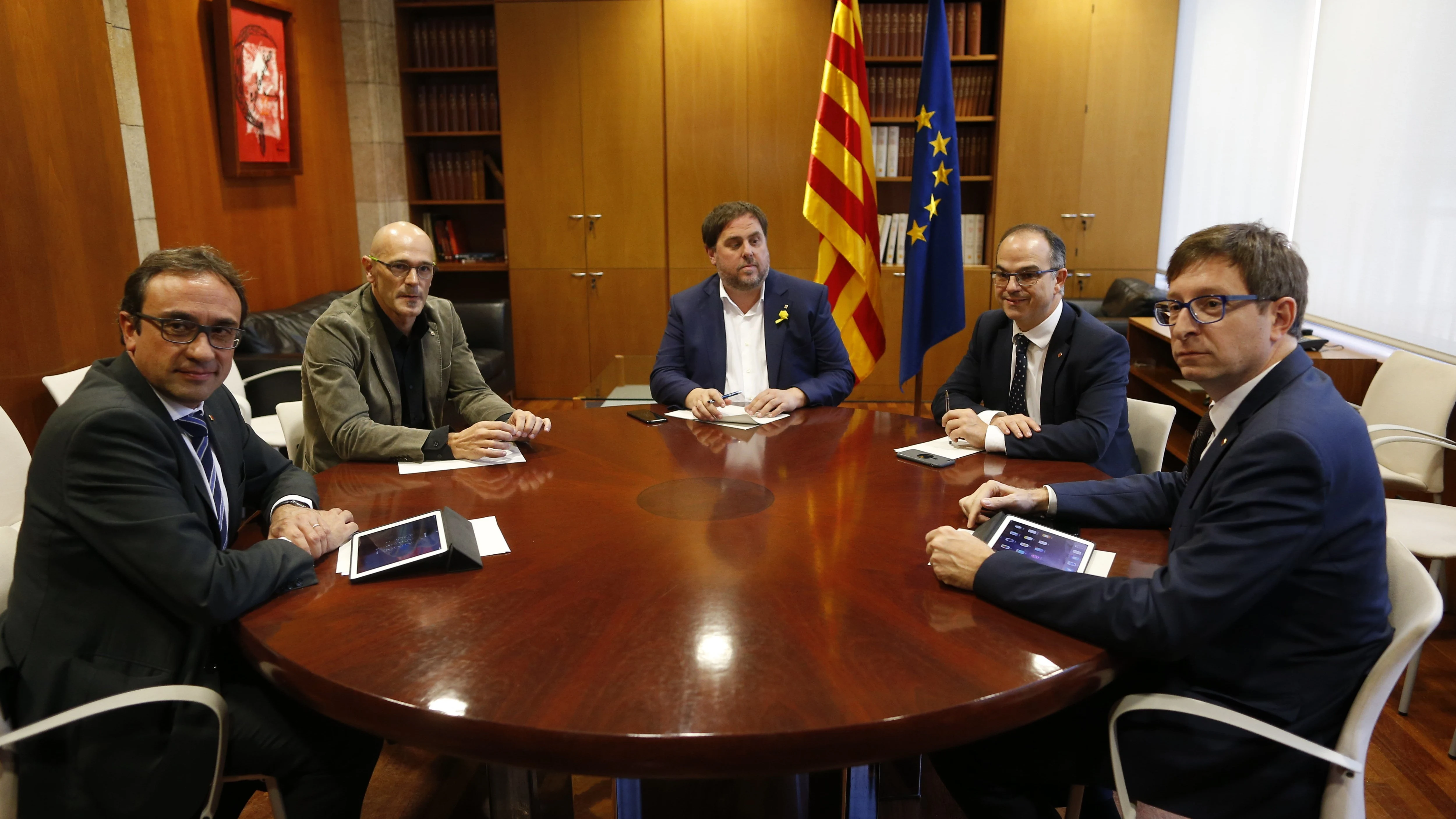 Reunión entre Junqueras y otros miembros cesados del Govern