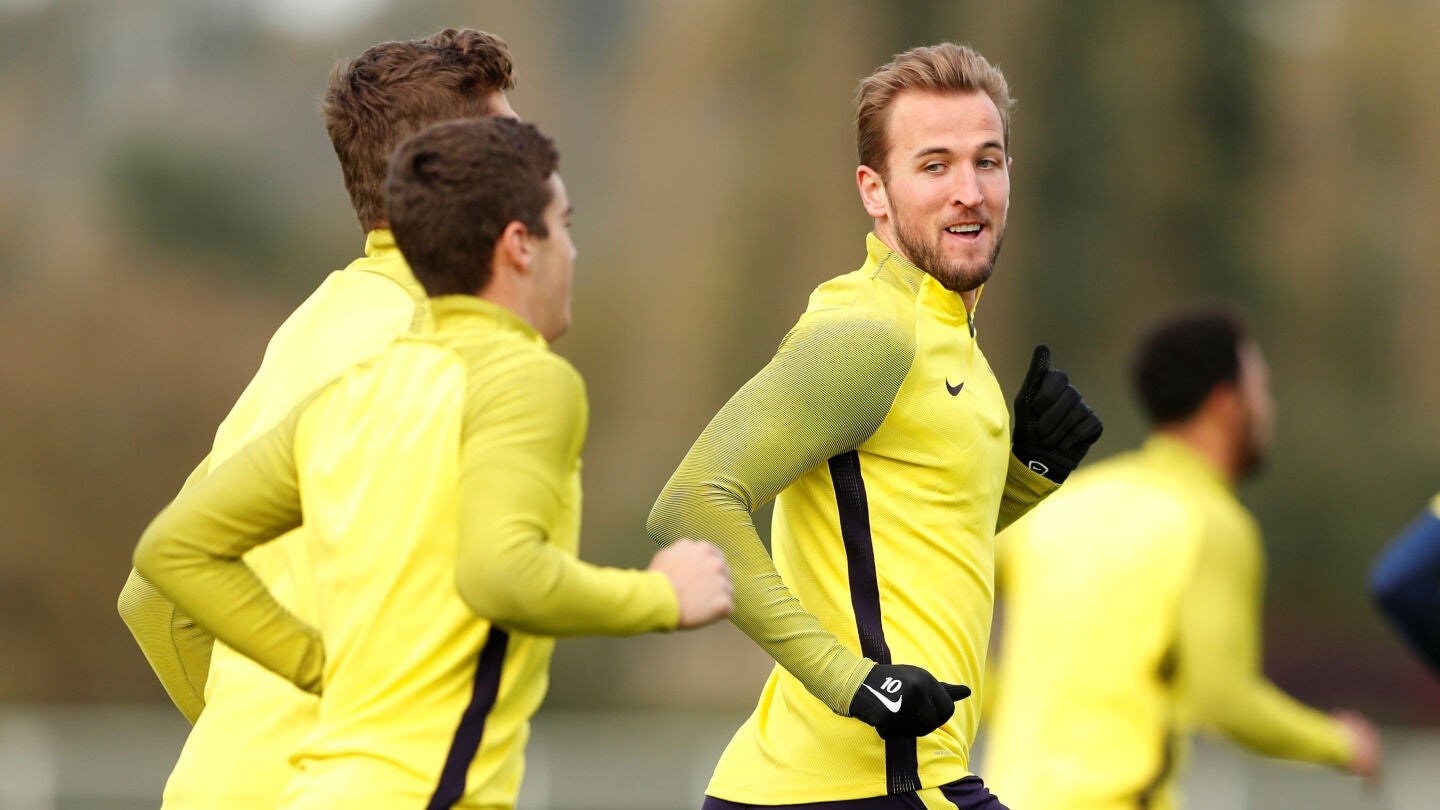 Harry Kane, en el entrenamiento del Tottenham en Londres