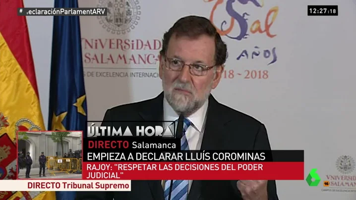 Mariano Rajoy ante los medios de comunicación