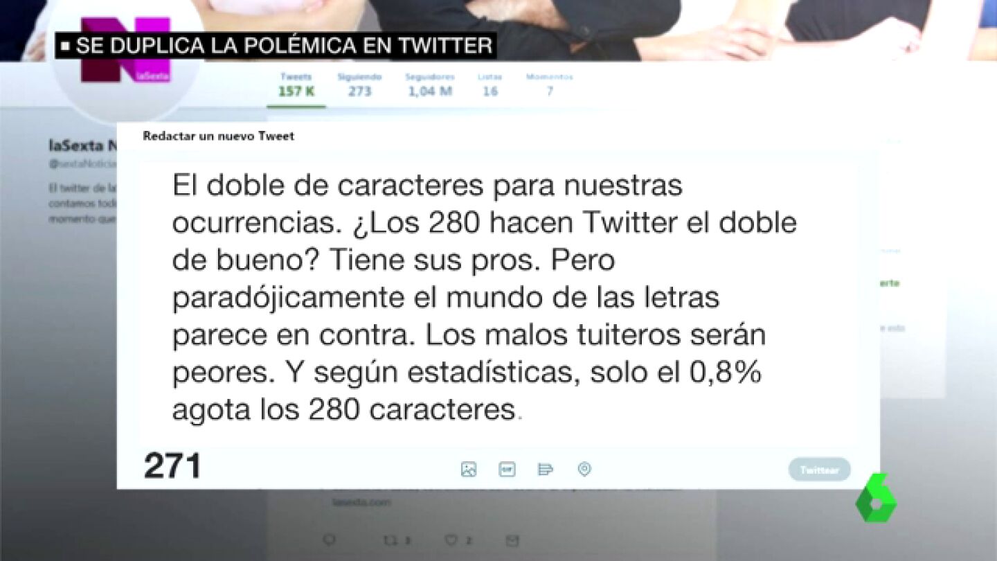 Pol&eacute;mica en Twitter por los 280 caracteres 