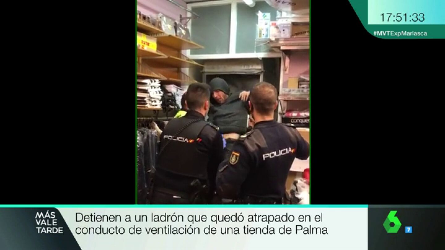Ladr&oacute;n atrapado en un conducto de ventilaci&oacute;n