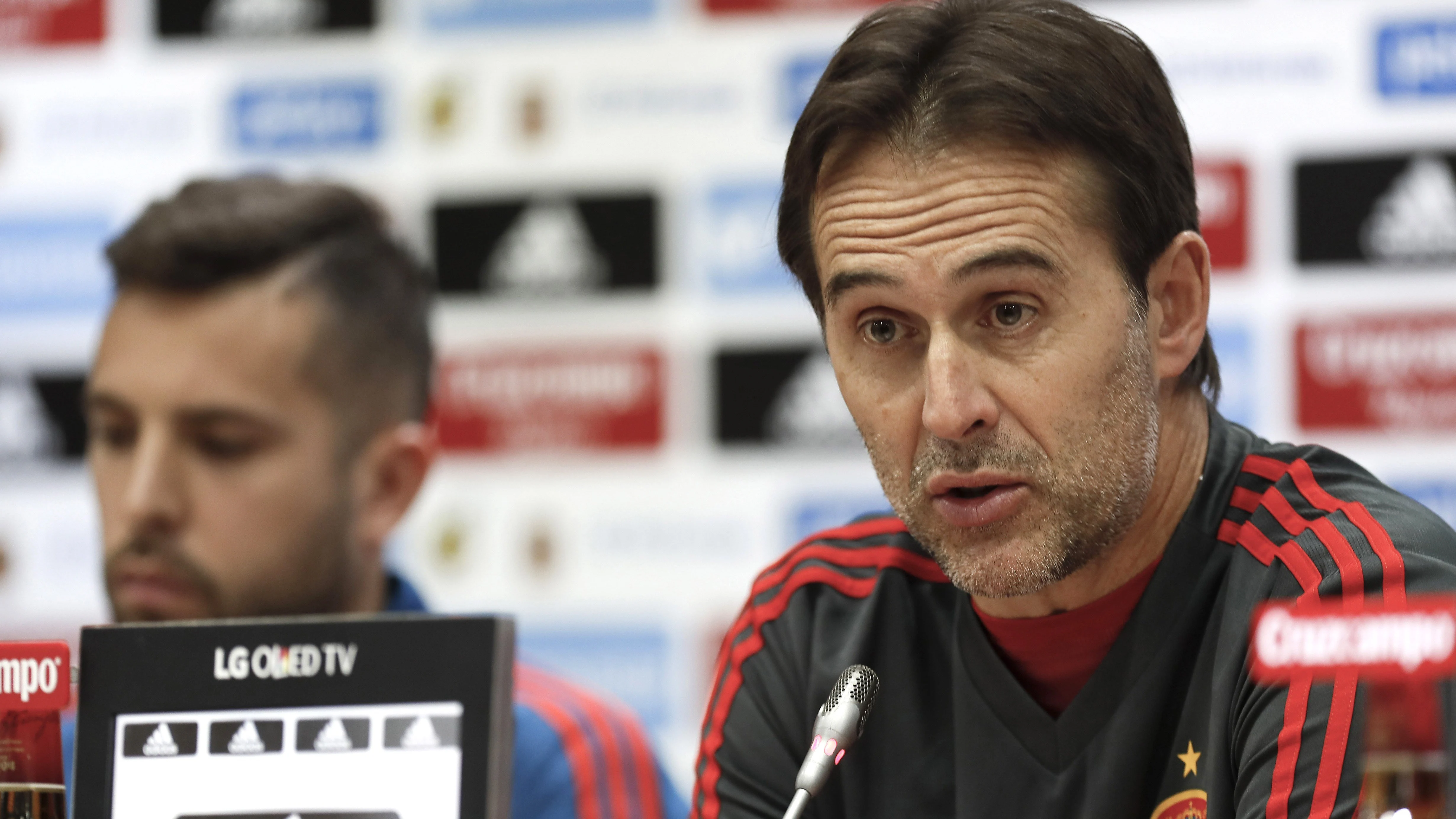 Julen Lopetegui, en rueda de prensa Julen Lopetegui, en rueda de prensa