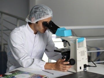 Científico investigando en un laboratorio Científico investigando en un laboratorio