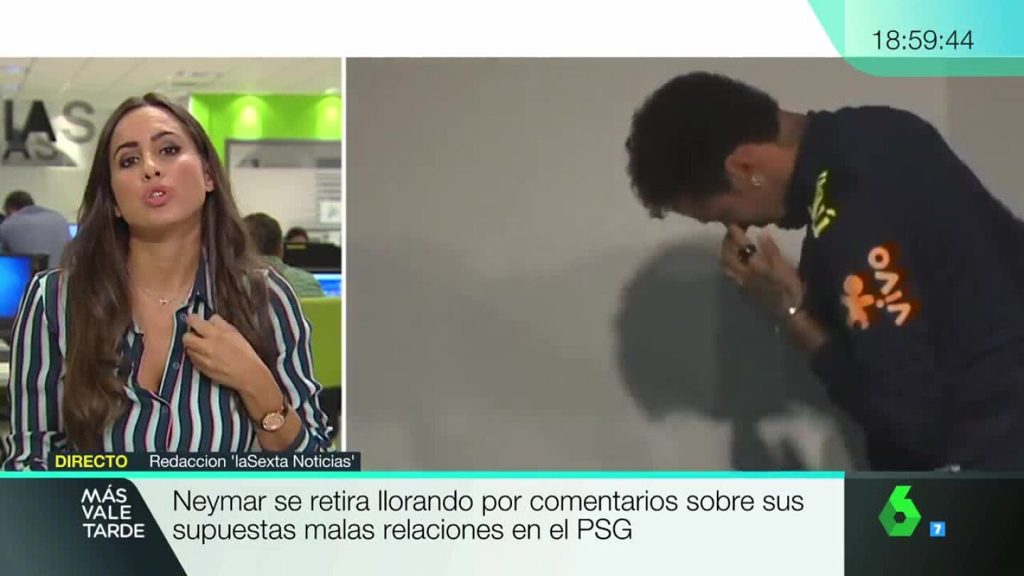 Neymar se retira llorando de la rueda de prensa