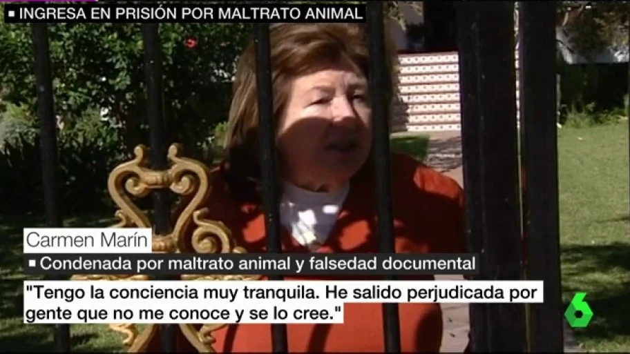 Carmen Martín, condenada por maltrato animal