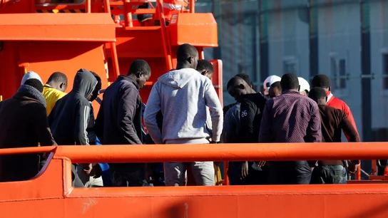 Inmigrantes rescatados en Almería Inmigrantes rescatados en Almería