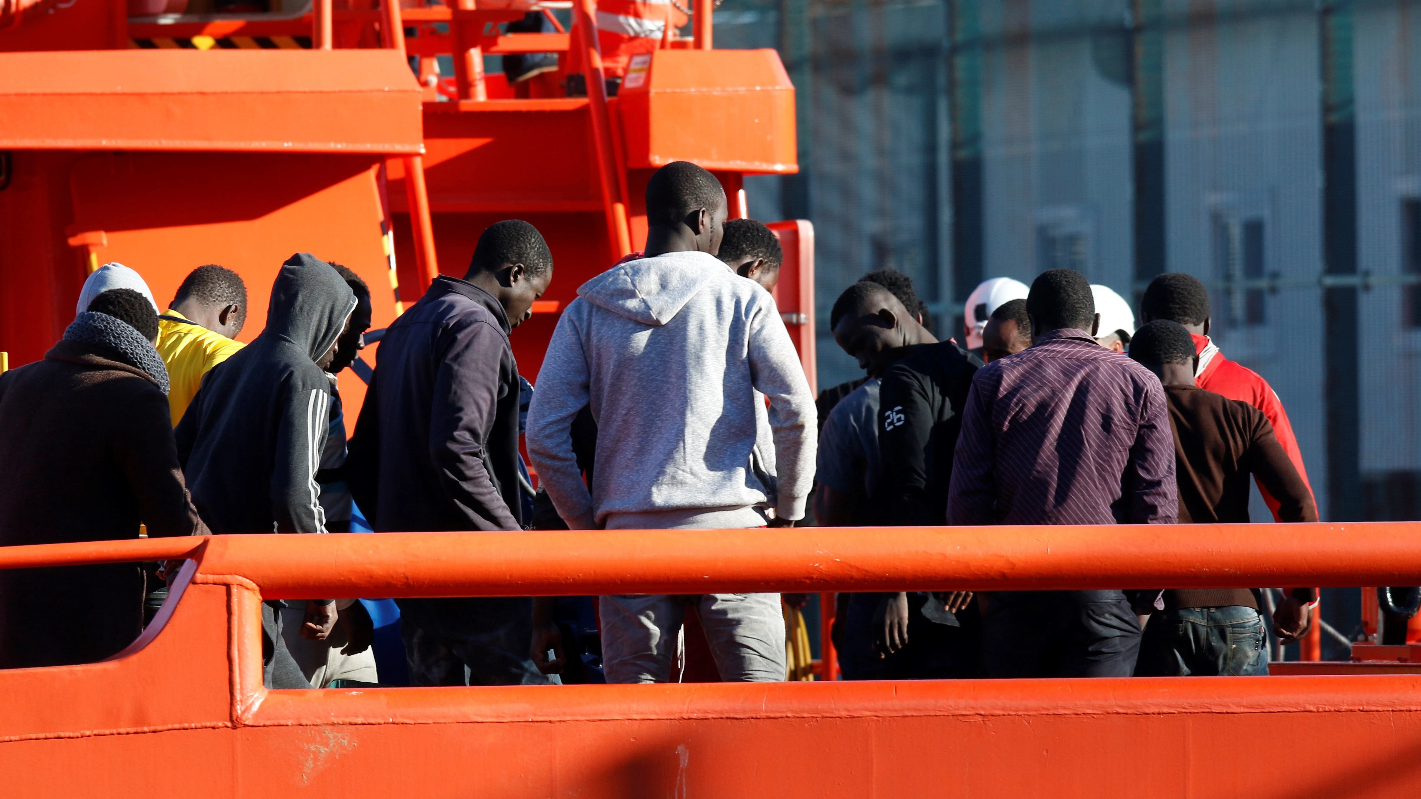 Inmigrantes rescatados en Almería