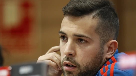 Jordi Alba, en rueda de prensa Jordi Alba, en rueda de prensa
