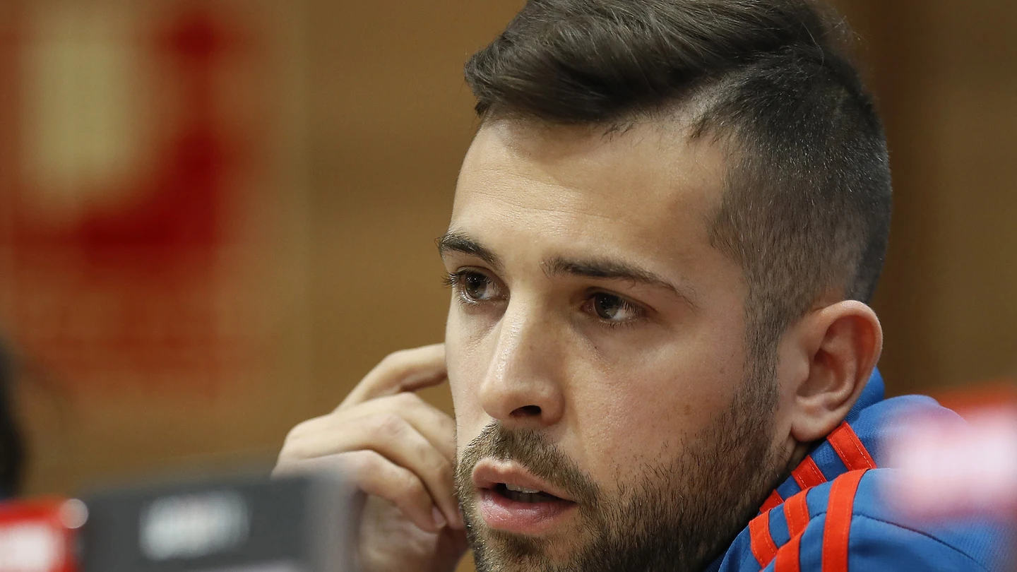 Jordi Alba, en rueda de prensa Jordi Alba, en rueda de prensa