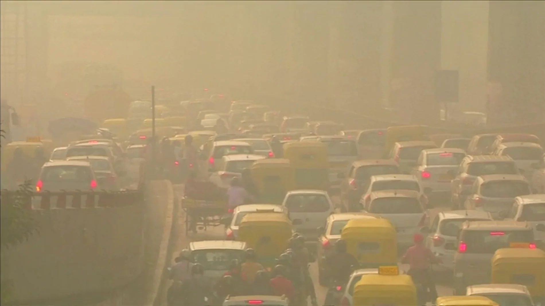 Niveles de polución extremos en Nueva Delhi