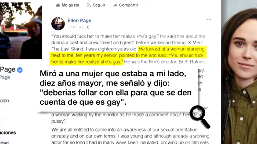 Ellen Page denuncia el acoso sexual que sufrió