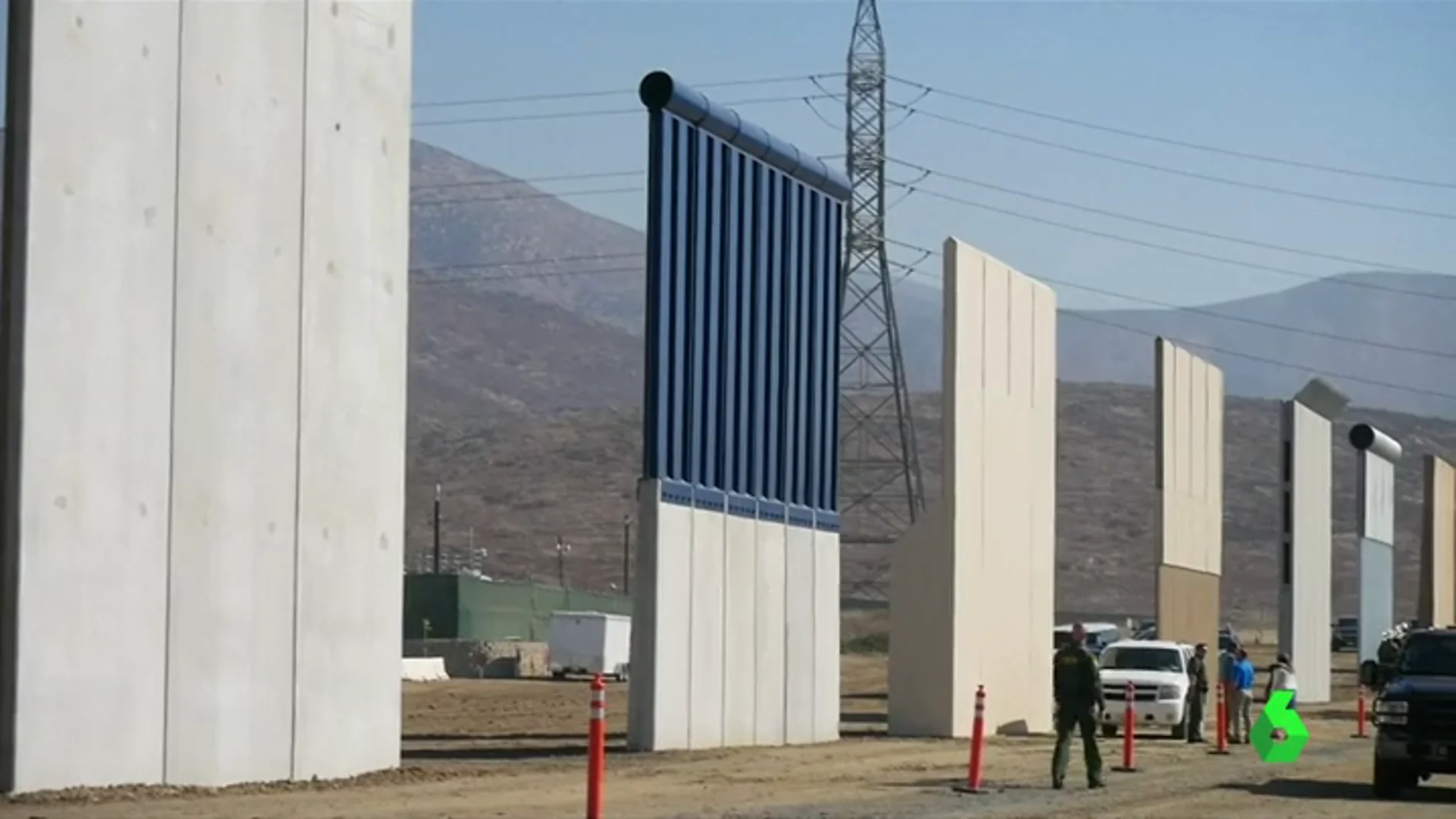 Prototipos del muro de EEUU y México