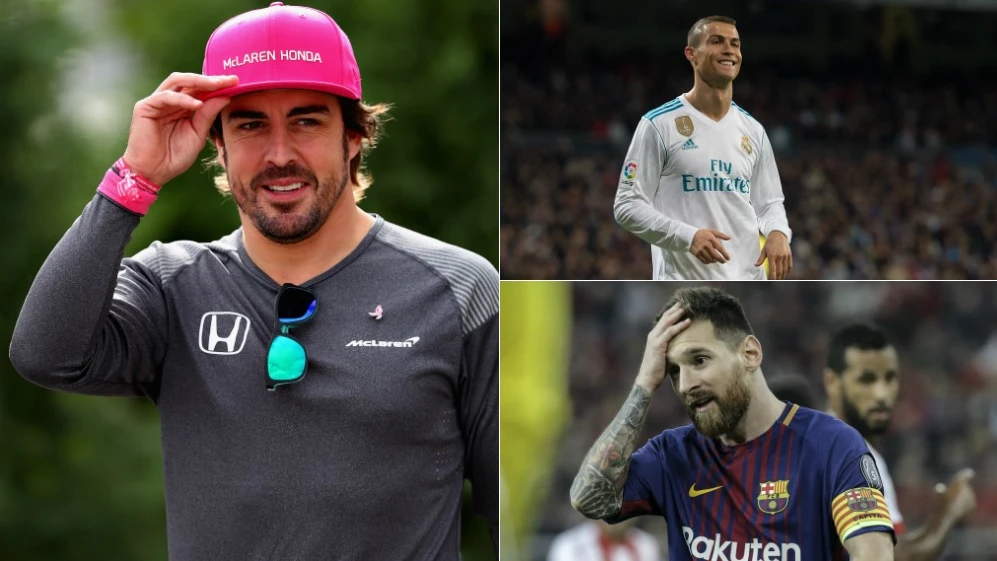 Fernando Alonso, Cristiano y Messi