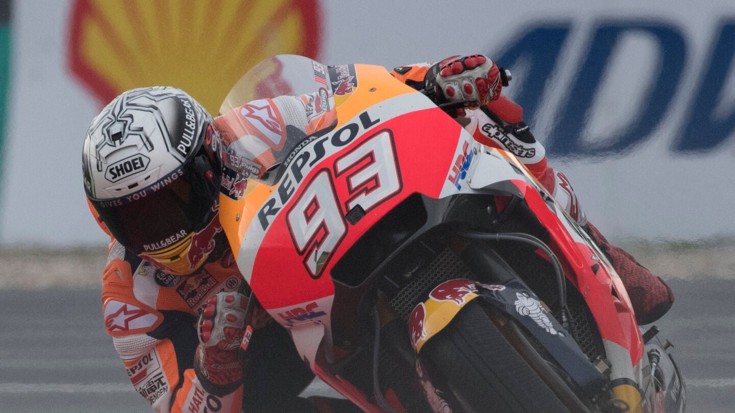 Marc M&aacute;rquez, a bordo de su moto